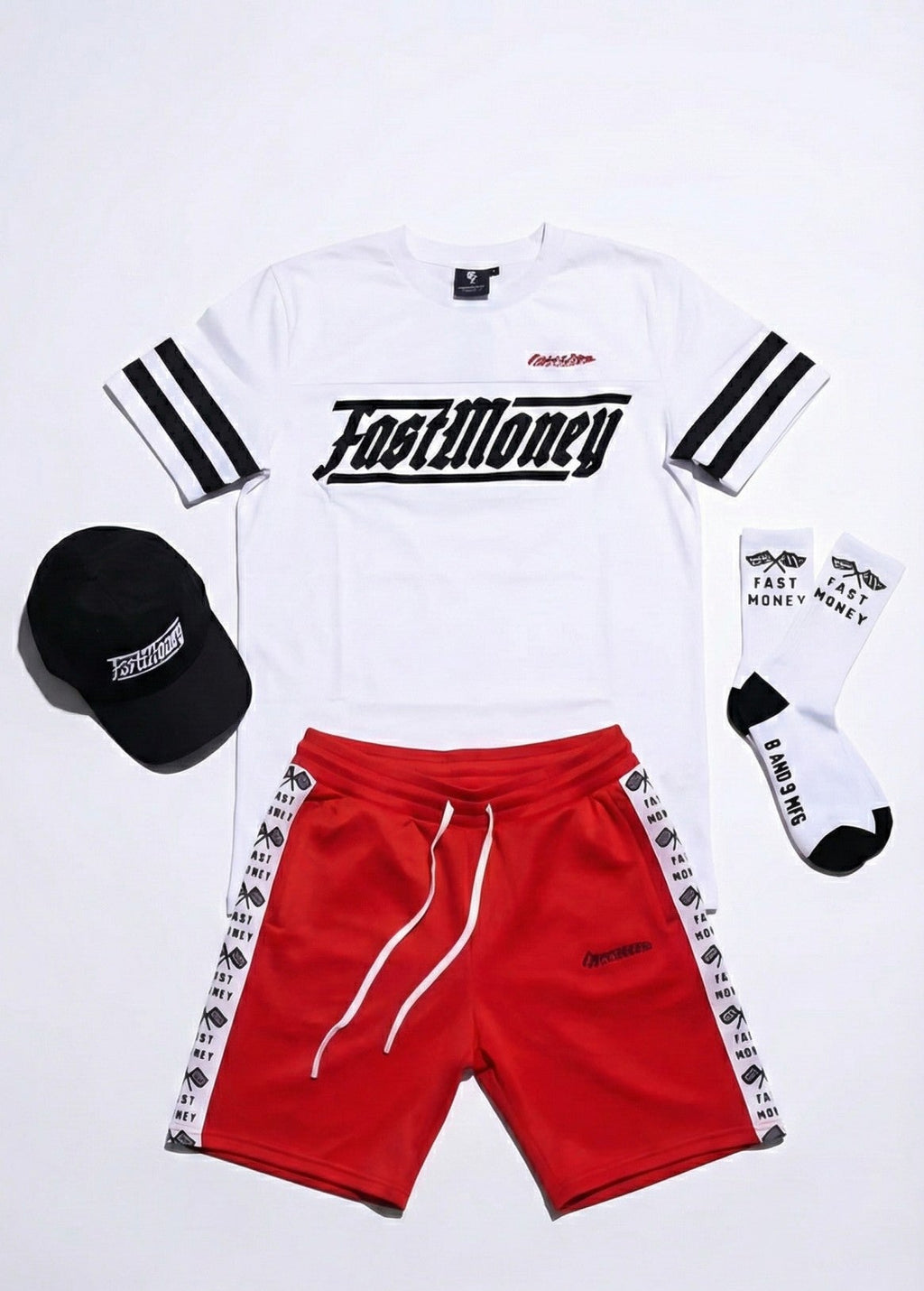 Fastmoney Men Sports Short T Shirt Set