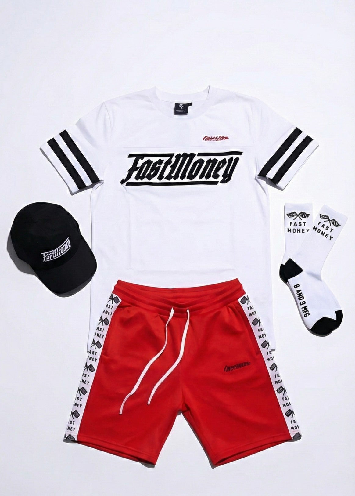 Fastmoney Men Sports Short T Shirt Set