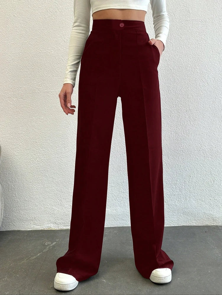 Polyester Women Trouser Pants
